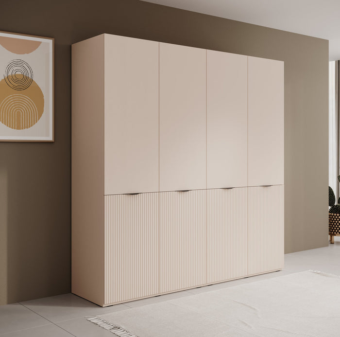 Meubella - Kledingkast Shelton - Beige - 202 cm