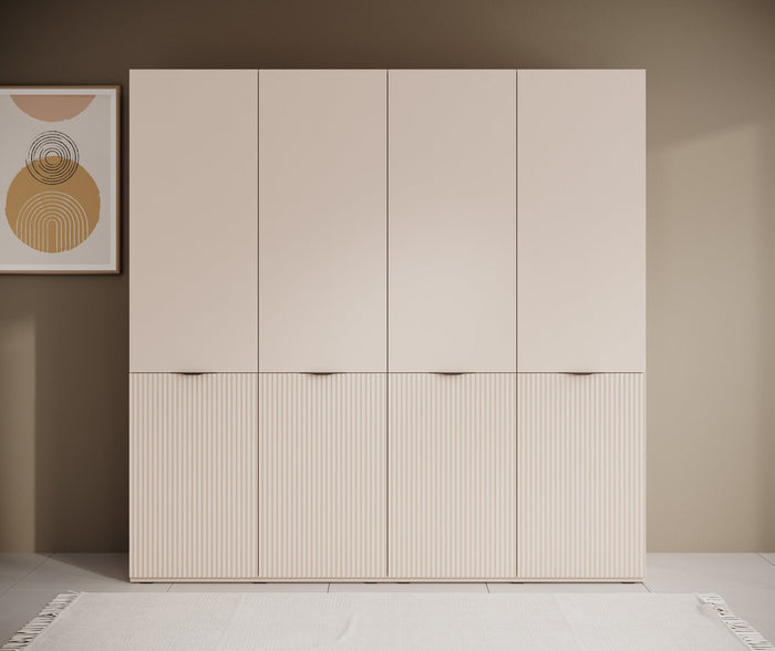 Meubella - Kledingkast Shelton - Beige - 202 cm