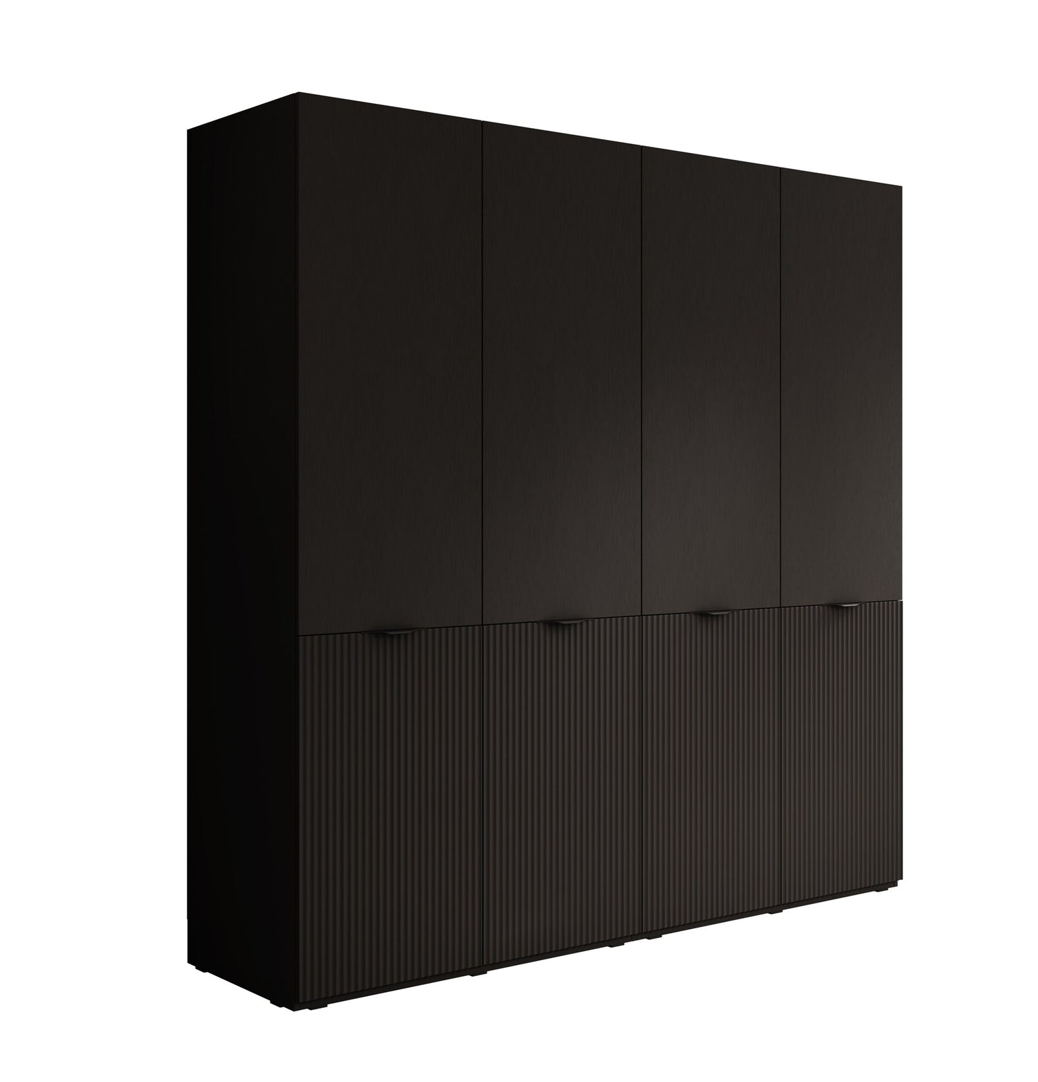 Meubella - Kledingkast Shelton - Zwart 2 - 202 cm