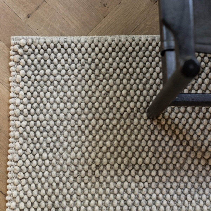 Interieur05 Wollen vloerkleed  Lecco wit|beige - 160 x 230 cm