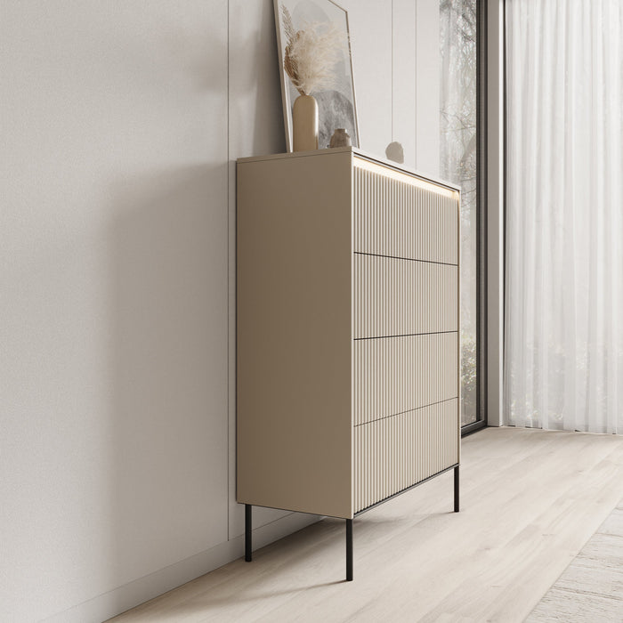 Meubella - Ladekast Timoteo - Beige - 93 cm