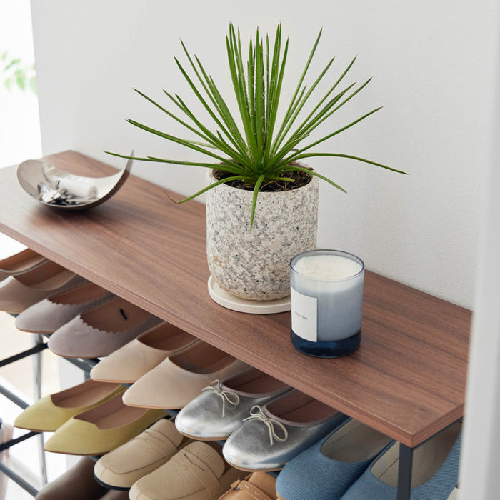 Yamazaki Tower Schoenenrek op wielen 5-laags - Zwart