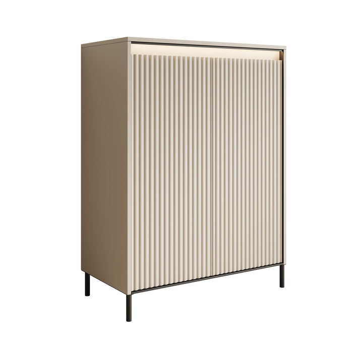 Meubella - Schoenenkast Timoteo - Beige - 78 cm