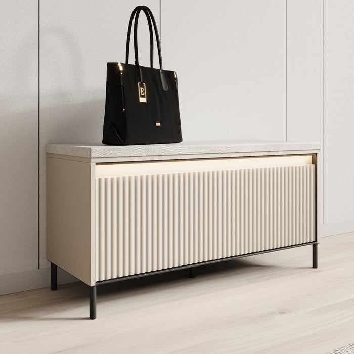 Meubella - Schoenenkast Timoteo - Beige - 101 cm