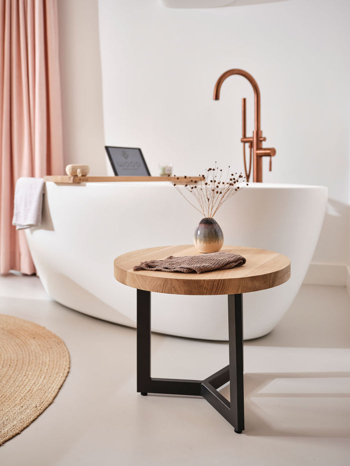 Badplank eiken klei recht 80 x 20 cm - 25 mm