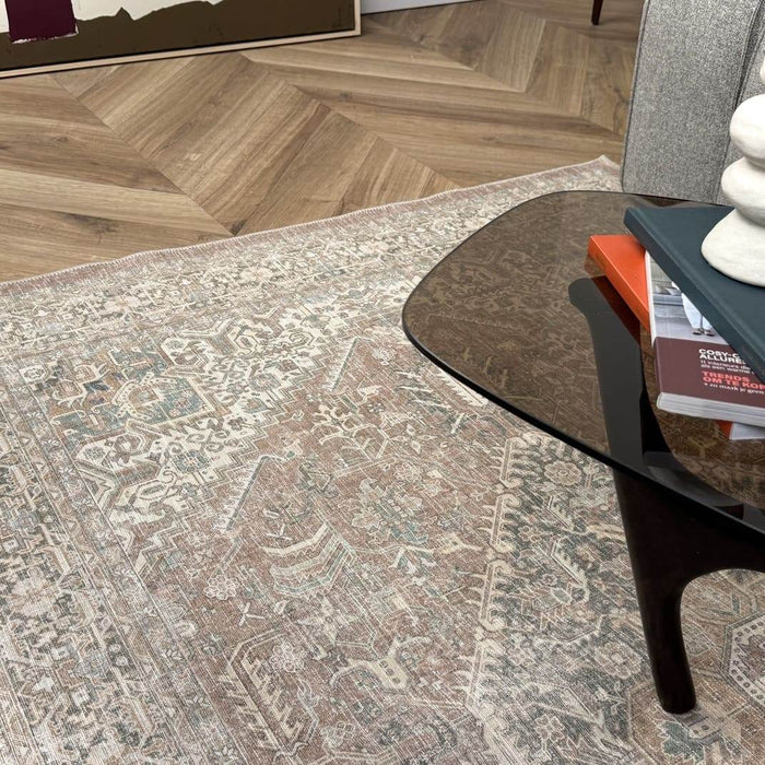 Interieur05 Vintage vloerkleed Ethel Bruin - 330 x 240 cm