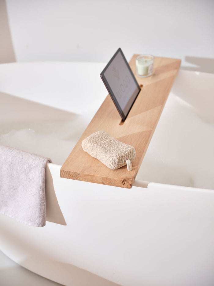 Badplank eiken klei recht 85 x 20 cm - 25 mm