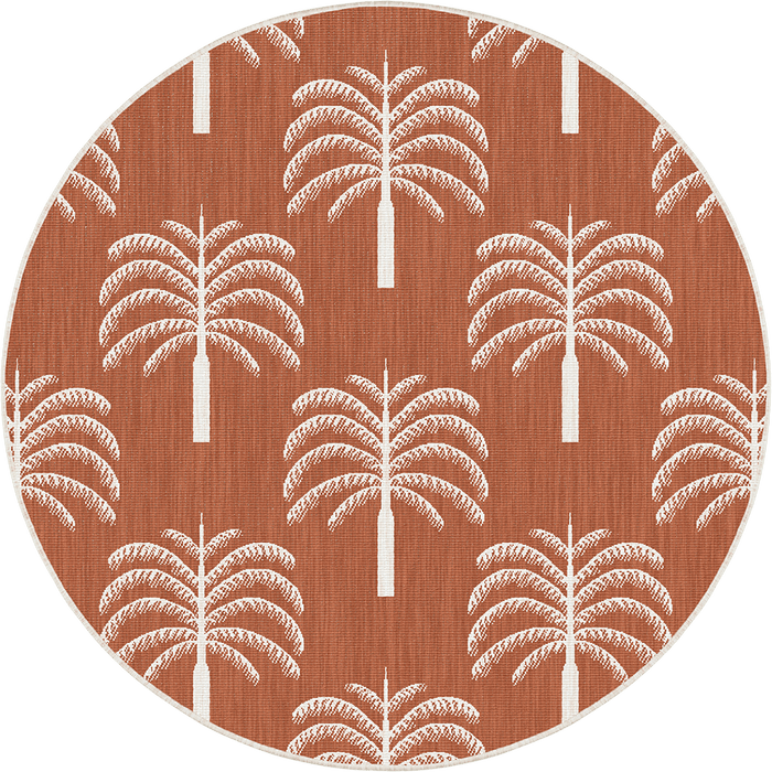 Rond buitenkleed Oase roest - Interieur05 - 200 x 200 cm