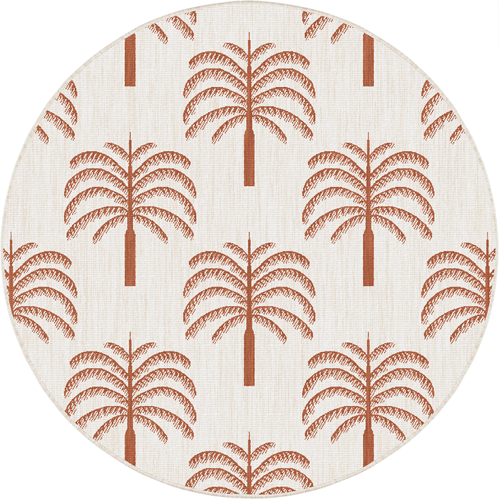 Rond buitenkleed Oase roest - Interieur05 - 200 x 200 cm