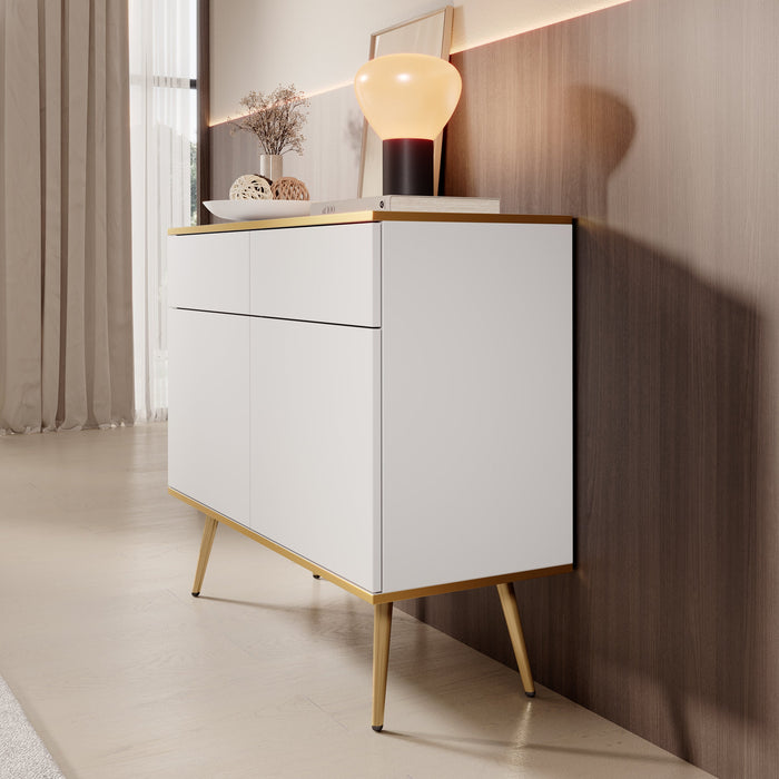 Meubella - Dressoir Orleans - Wit - 107 cm