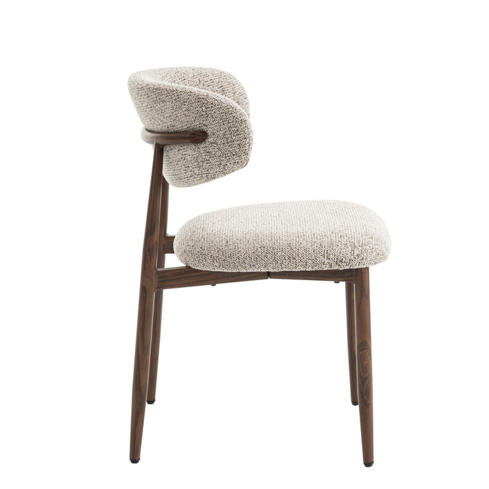 Celia - Eetkamerstoelen Set van 4 - Bruin Walnoot