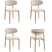 Celia - Eetkamerstoelen Set van 4 - Beige Naturel