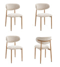Celia - Eetkamerstoelen Set van 4 - Beige Naturel