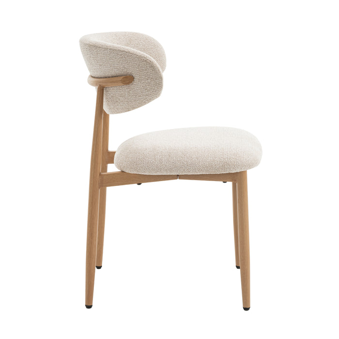 Celia - Eetkamerstoelen Beige Naturel Set van 2