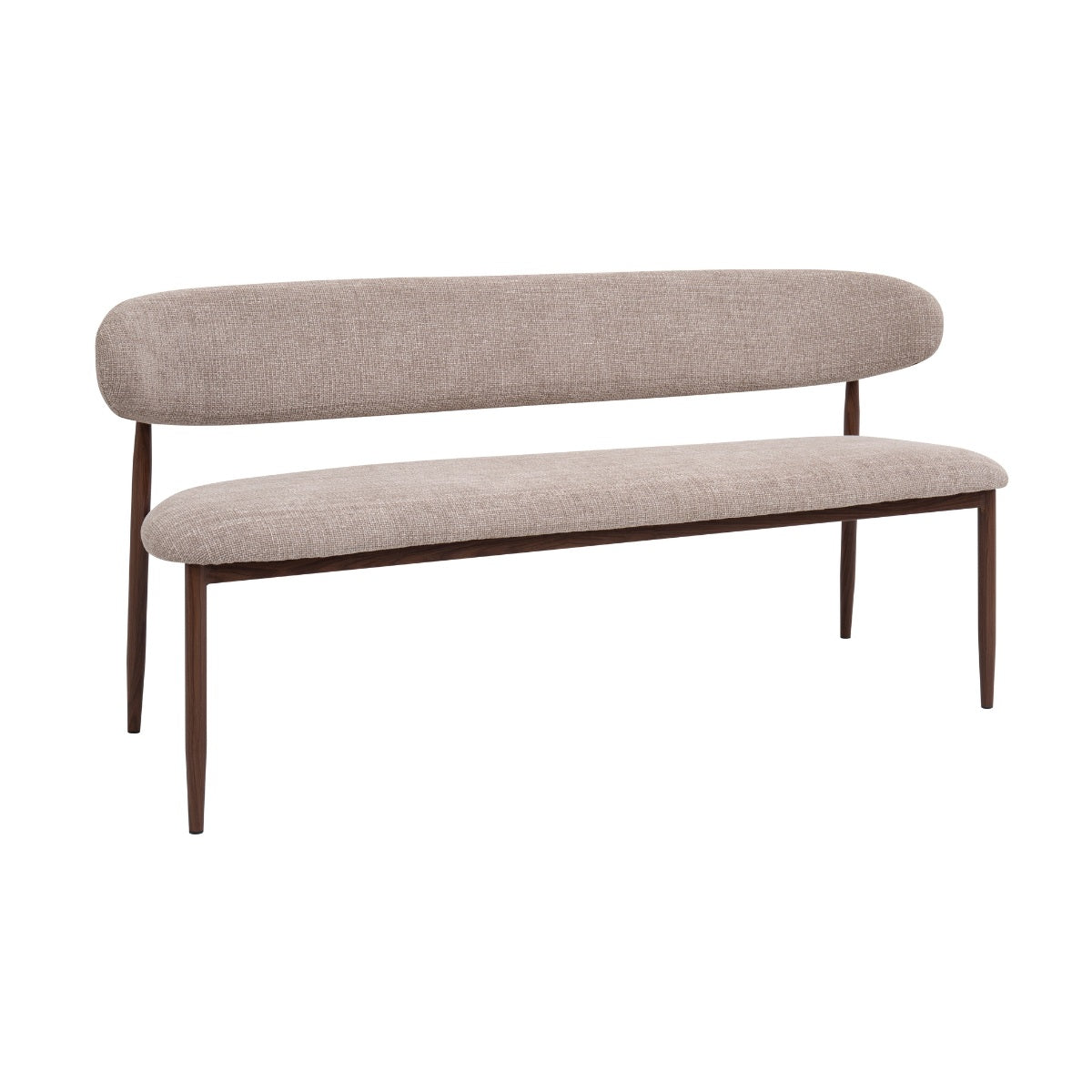 Giga Meubel - Eetkamerbank - Taupe|Walnoot - 160x55x77cm - Alexia