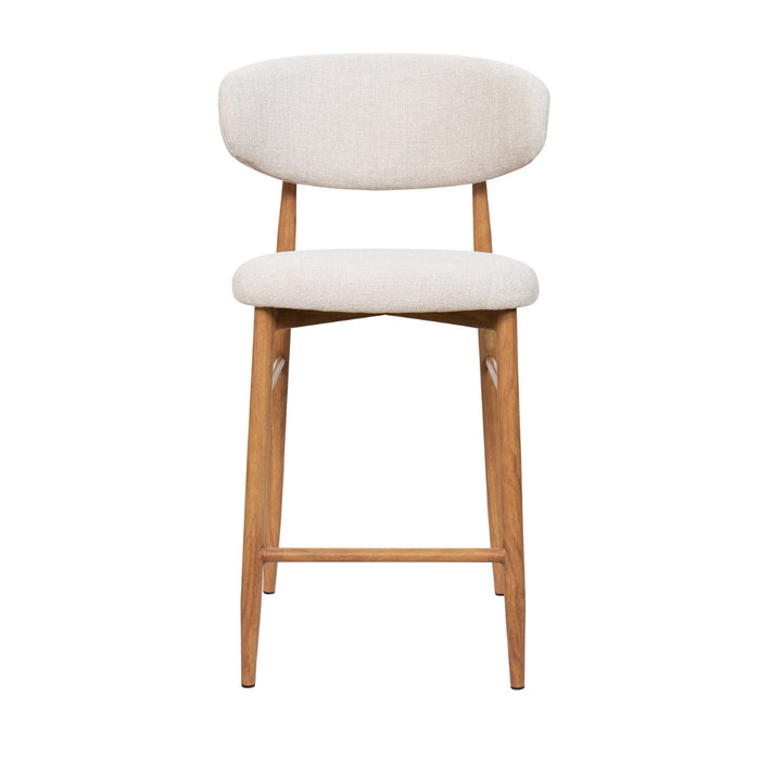 Giga Meubel - Barstoel - Beige- Zithoogte 65cm - Alexia - Set van 2