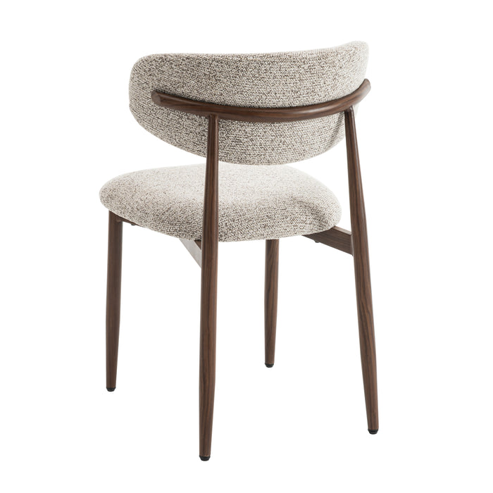 Celia Eetkamerstoelen Set van 2 - Bruin Walnoot Kleur