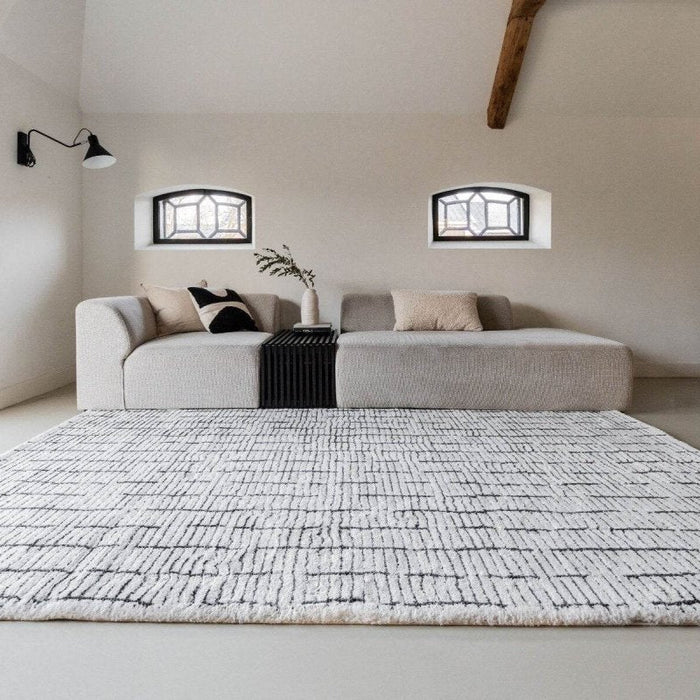 Interieur05 Vloerkleed Rectangle Creme wit|Zwart - 200 x 290 cm