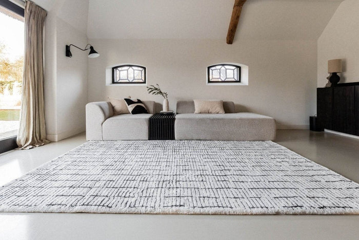 Interieur05 Vloerkleed Rectangle Creme wit|Zwart - 200 x 290 cm