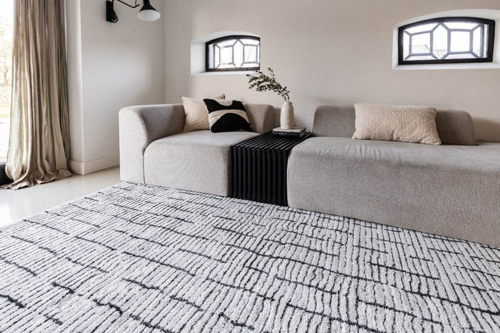 Interieur05 Vloerkleed Rectangle Creme wit|Zwart - 200 x 290 cm