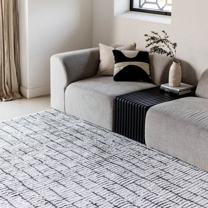 Interieur05 Vloerkleed Rectangle Creme wit|Zwart - 200 x 290 cm