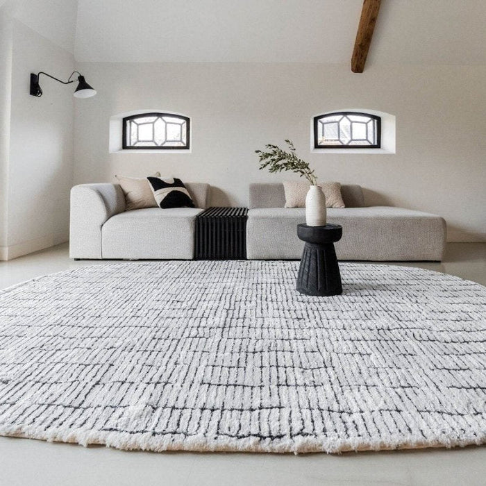 Interieur05 Vloerkleed Rectangle Edge Creme wit|Zwart - 200 x 290 cm