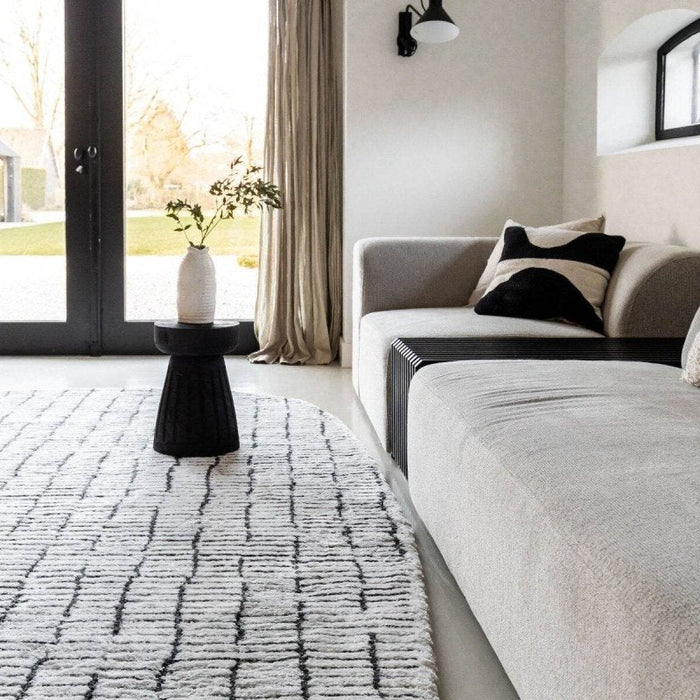 Interieur05 Vloerkleed Rectangle Edge Creme wit|Zwart - 200 x 290 cm