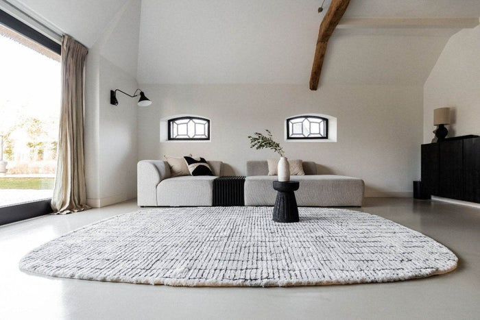 Interieur05 Vloerkleed Rectangle Edge Creme wit|Zwart - 160 x 230 cm