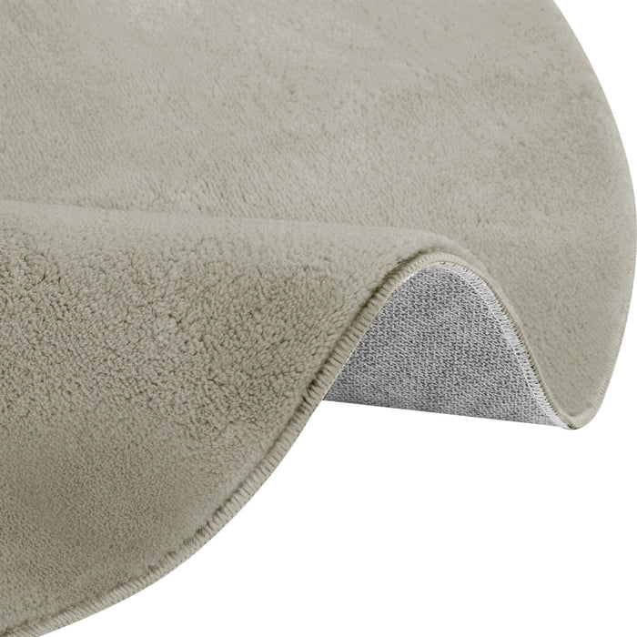 tectake® Kortpolig vloerkleed Soft Zone Ø 120 cm - Zandkleur