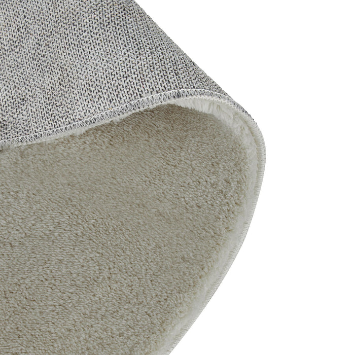 tectake® Kortpolig vloerkleed Soft Zone Ø 120 cm - Zandkleur