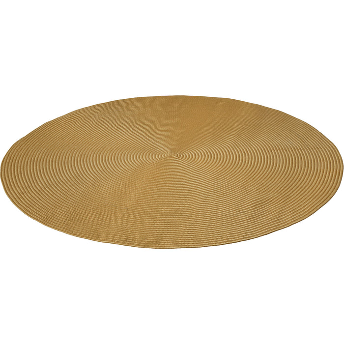 tectake® Geweven vloerkleed Raya in jute-look Ø 160 cm - Bruin