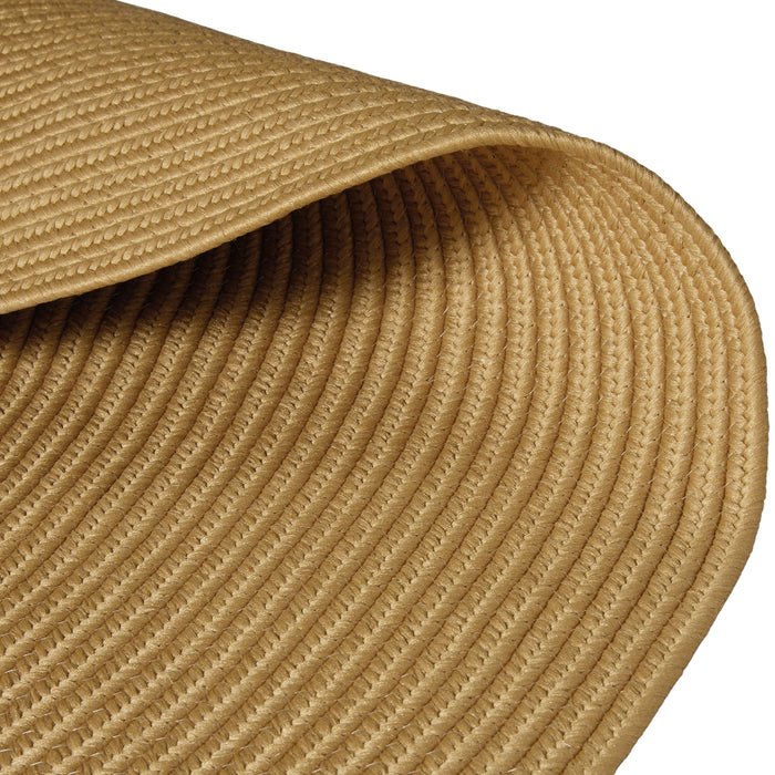 tectake® Geweven vloerkleed Raya in jute-look Ø 160 cm - Bruin