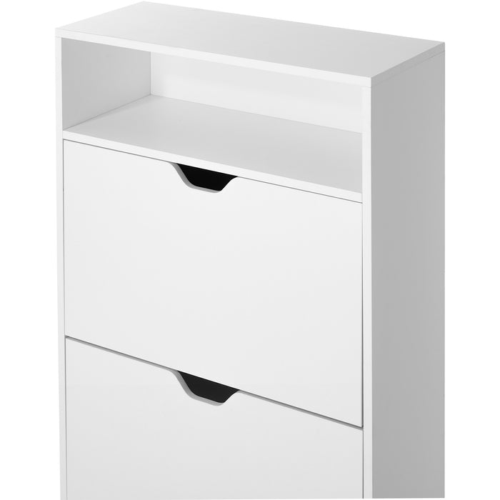 tectake® Schoenenkast Calea met 2 kantelvakken voor 12 paar schoenen