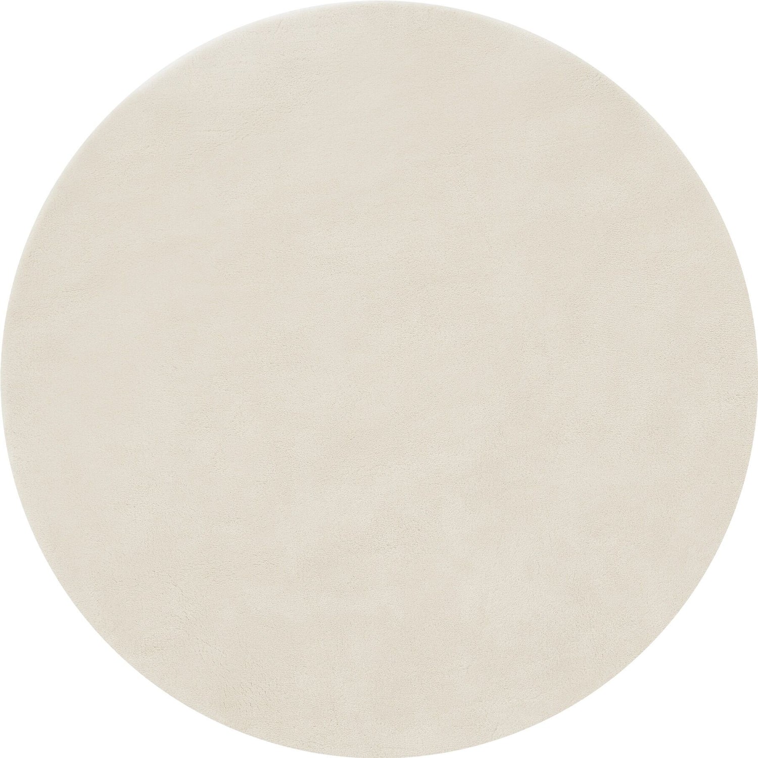tectake® Kortpolig vloerkleed Soft Zone Ø 120 cm - Crème