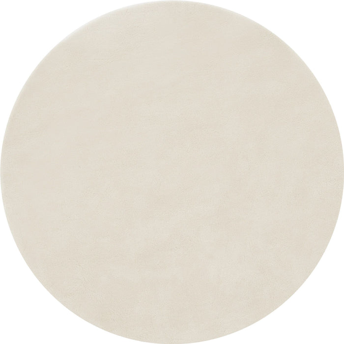 tectake® Kortpolig vloerkleed Soft Zone Ø 120 cm - Crème