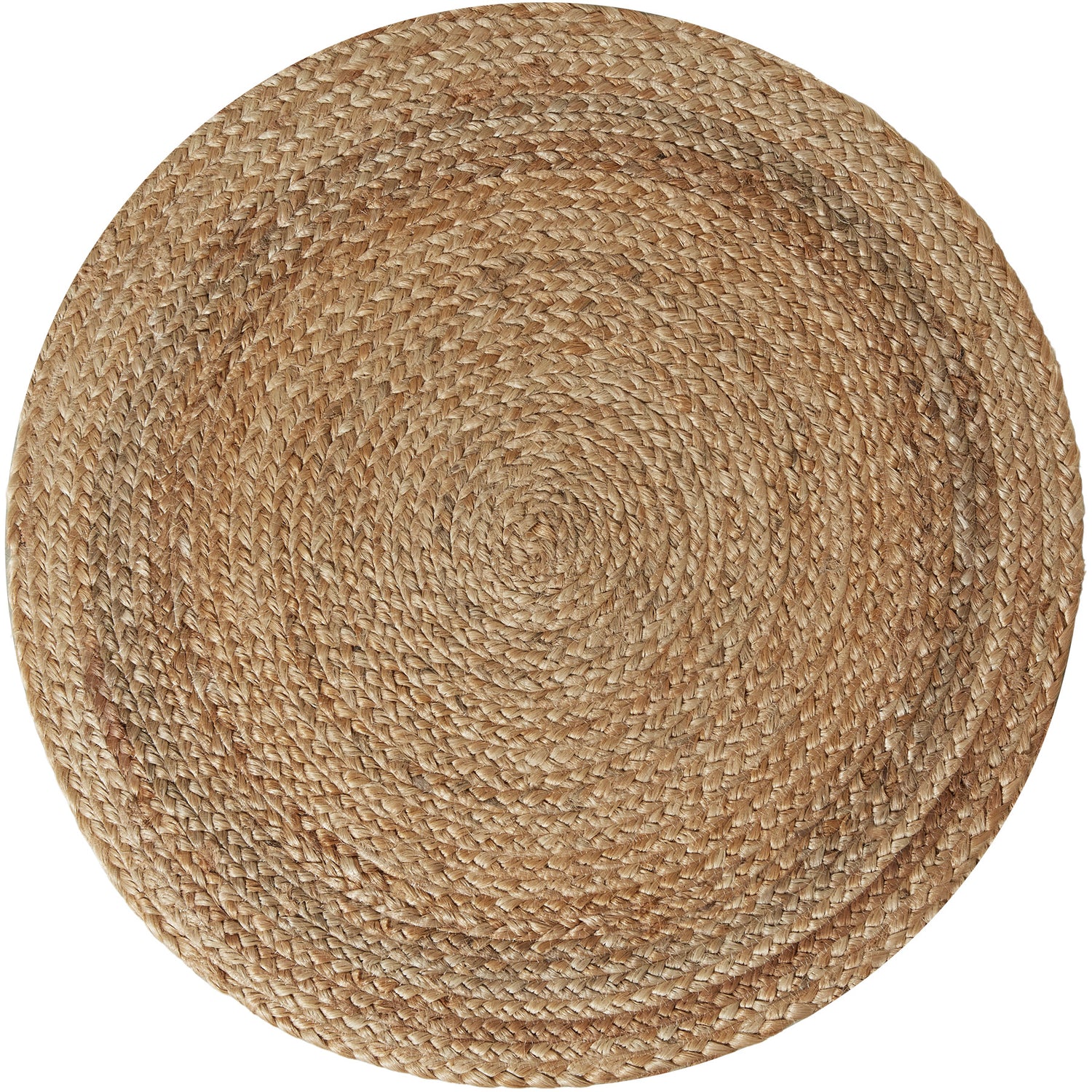 tectake® Handgeweven tapijt Glim van jute, boho-stijl, rond Ø 60 cm