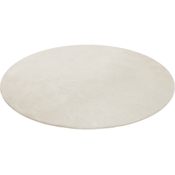 tectake® Kortpolig vloerkleed Soft Zone Ø 120 cm - Crème