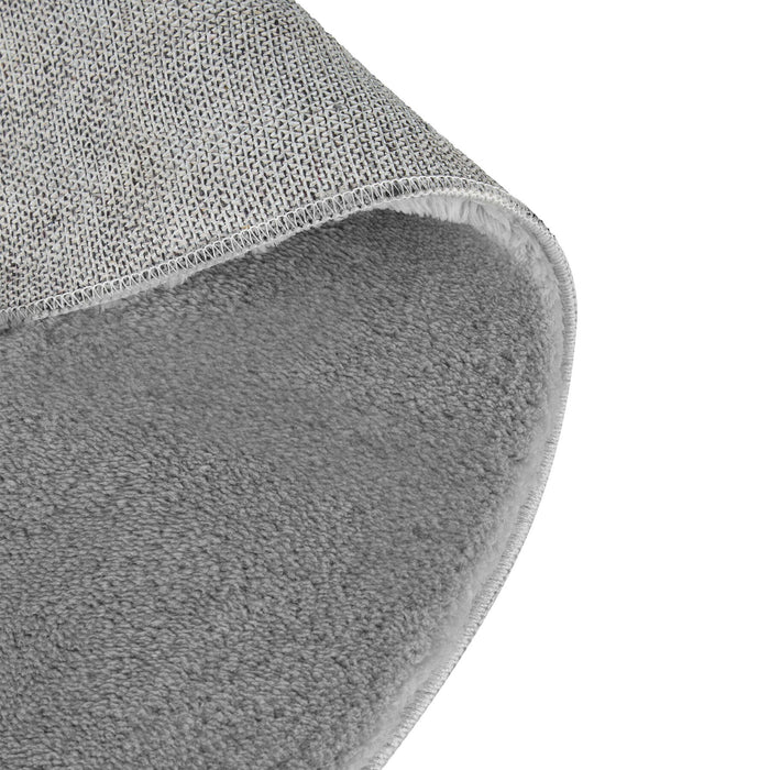 tectake® Kortpolig vloerkleed Soft Zone Ø 120 cm - Grijs