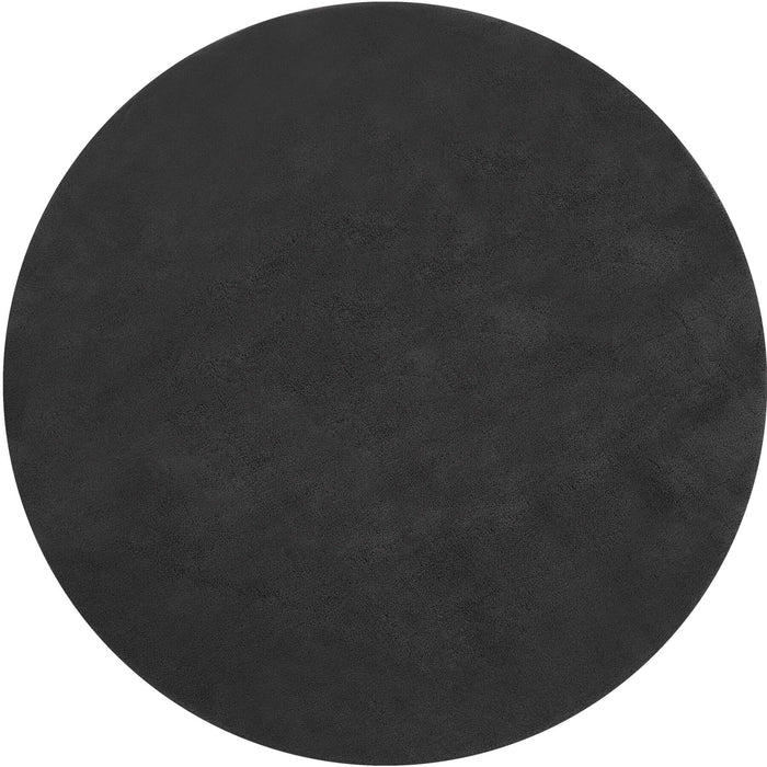 tectake® Kortpolig vloerkleed Soft Zone Ø 120 cm - Antraciet