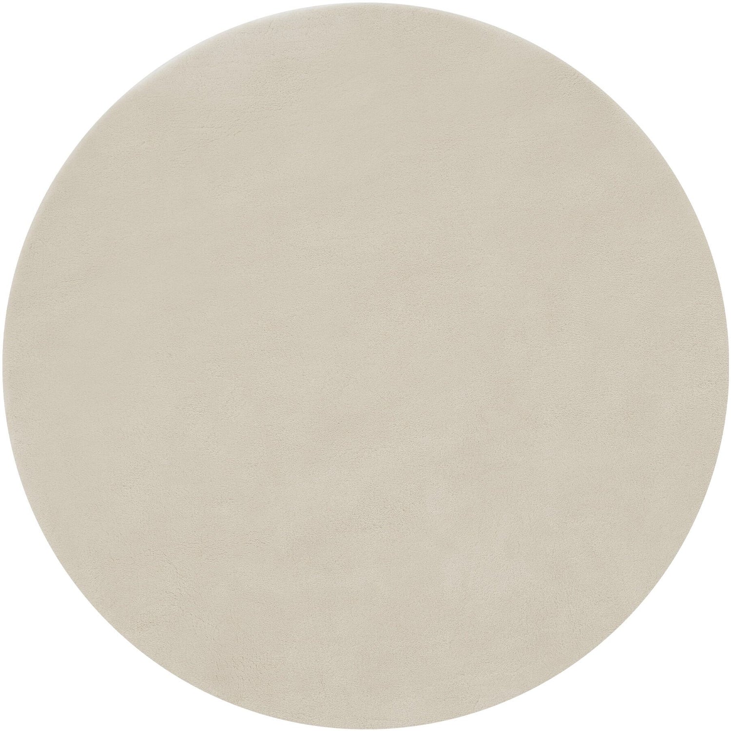 tectake® Kortpolig vloerkleed Soft Zone Ø 120 cm - Beige
