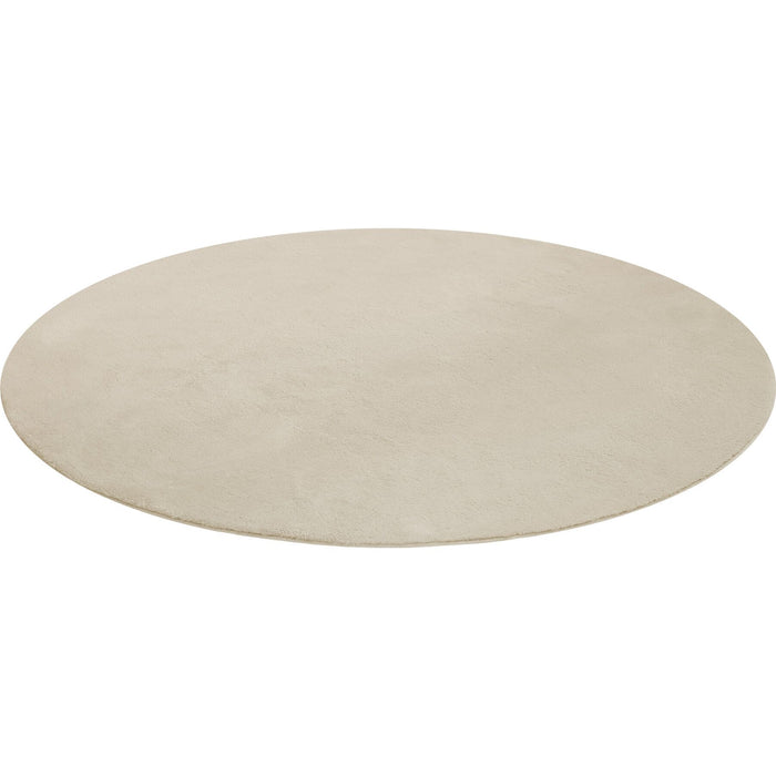 tectake® Kortpolig vloerkleed Soft Zone Ø 120 cm - Beige