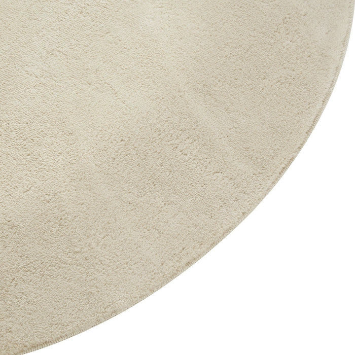 tectake® Kortpolig vloerkleed Soft Zone Ø 120 cm - Beige