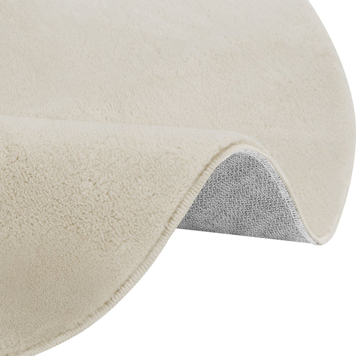 tectake® Kortpolig vloerkleed Soft Zone Ø 120 cm - Beige
