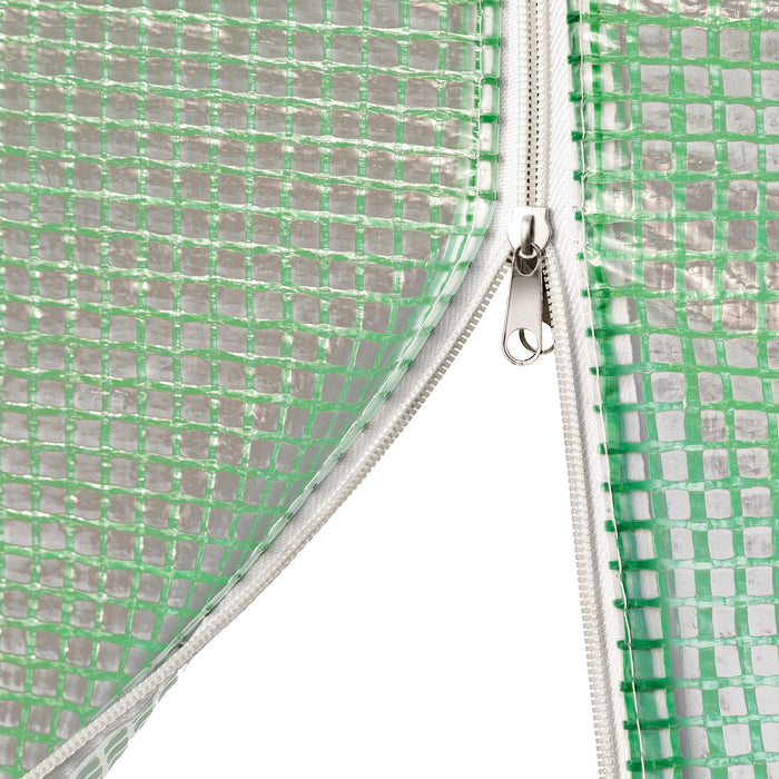 tectake® Foliekas in tentvorm met 8 ramen 600x300x205 - Groen