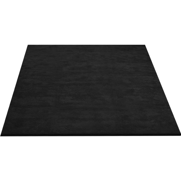 tectake® Kortpolig vloerkleed Soft Zone 140 x 200 cm - Zwart