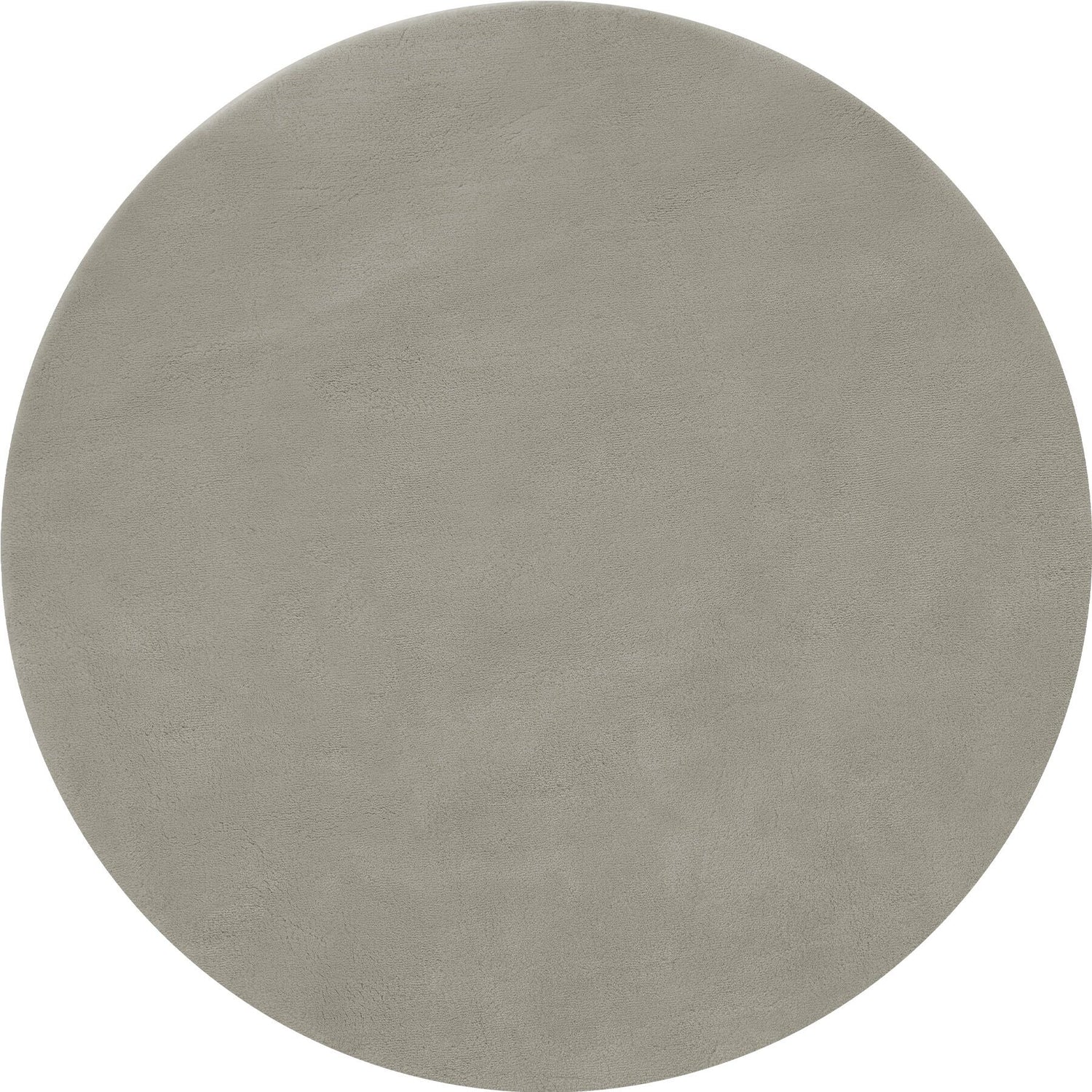 tectake® Kortpolig vloerkleed Soft Zone Ø 120 cm - Zandkleur