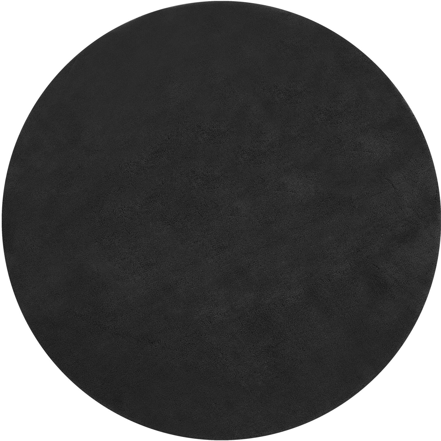 tectake® Kortpolig vloerkleed Soft Zone Ø 120 cm - Zwart