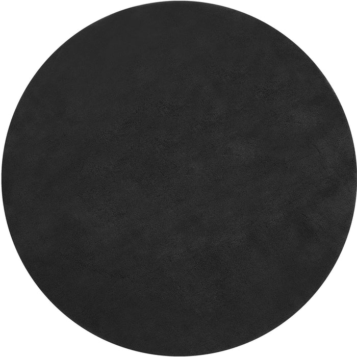 tectake® Kortpolig vloerkleed Soft Zone Ø 120 cm - Zwart