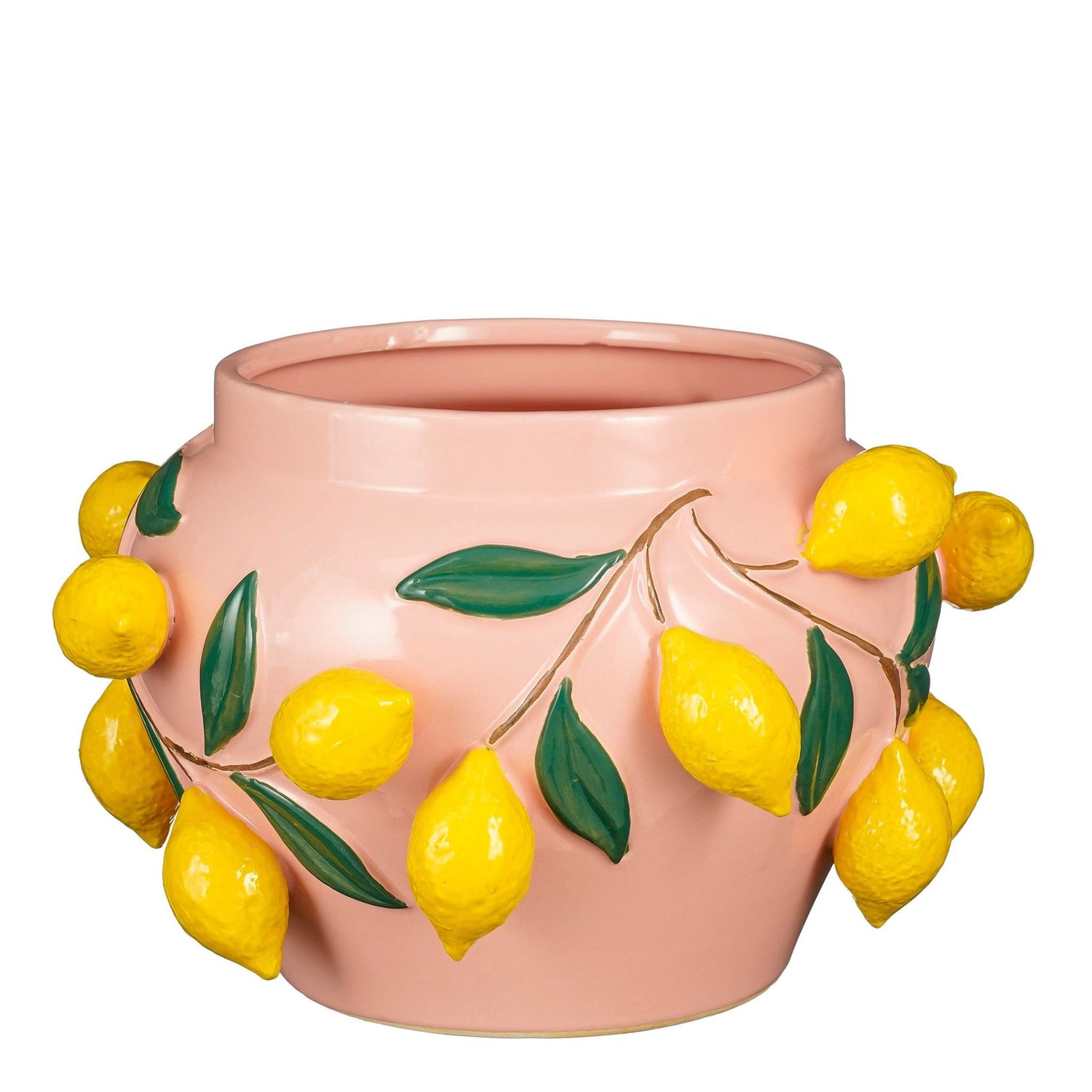 Mica Decorations Bloempot Melika - 33x33x21 cm - Keramiek - Licht Roze