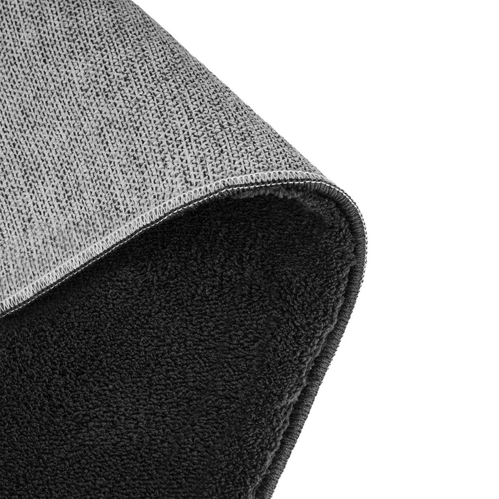 tectake® Kortpolig vloerkleed Soft Zone 140 x 200 cm - Zwart